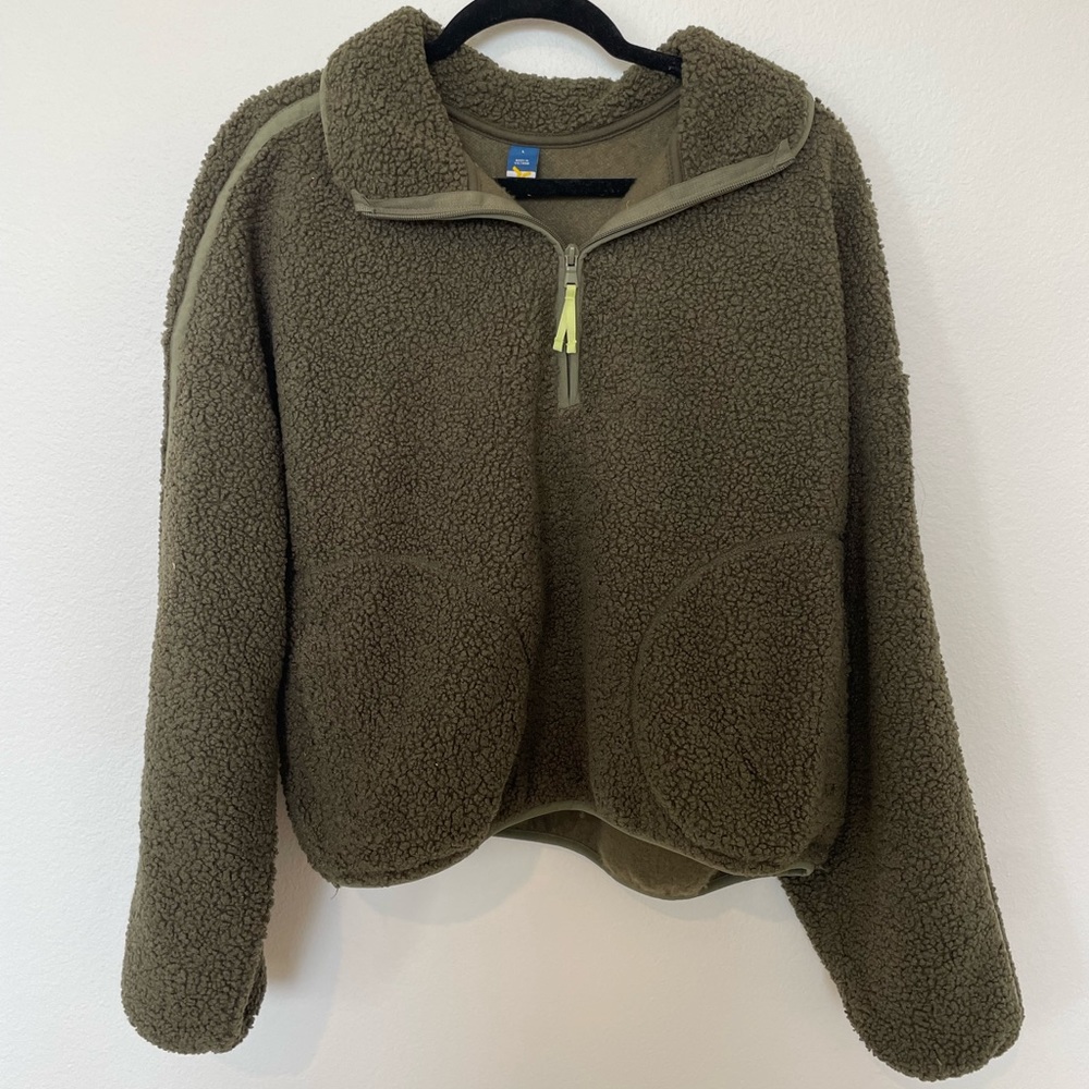 Old Navy Slouchy Sherpa Zip Jacket